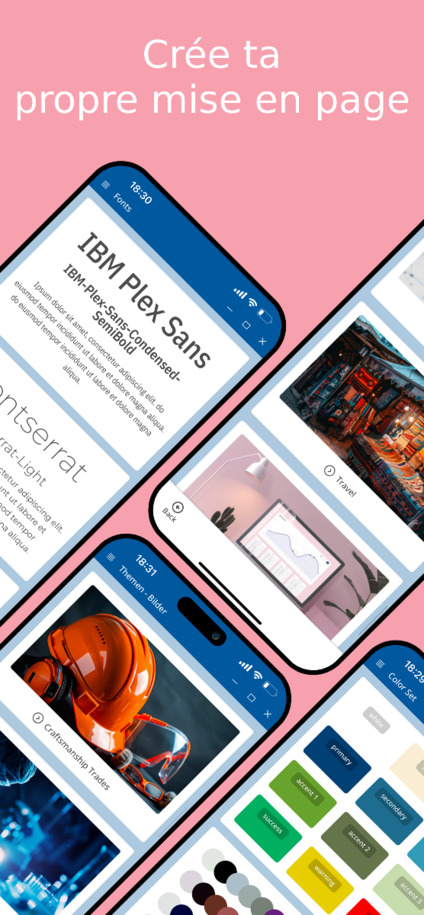 Concevez votre propre mise en page dans l'application de création de sites web – Smartphone